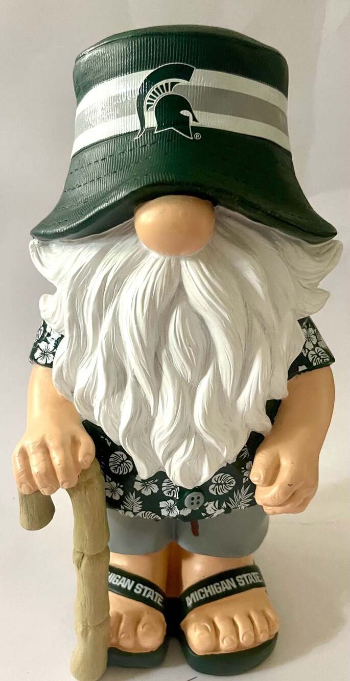 Michigan State Spartans Bucket Hat Gnome Figurine